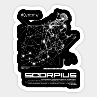 Scorpius, Zodiac club, back print Sticker